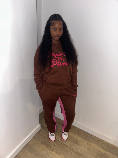 BRAZY SET HOODIE - BROWN